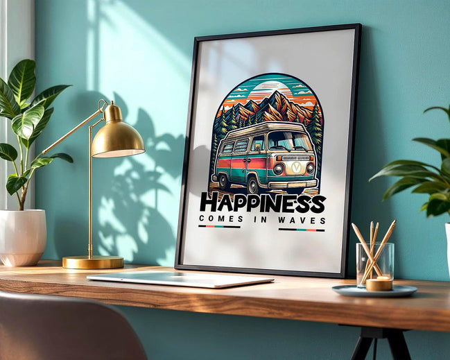 Affiche poster voyage, art van hippie, cadeau aventure, mandala - Essences Agape 30770067