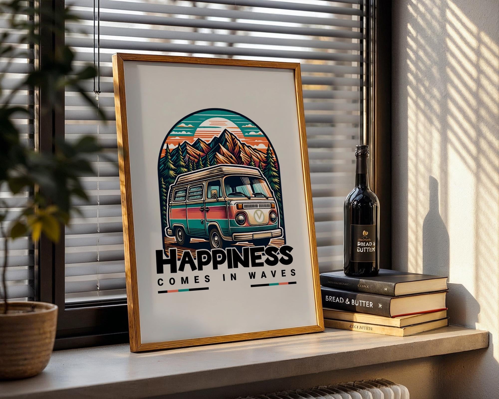 Affiche poster voyage, art van hippie, cadeau aventure, mandala - Essences Agape 81112808