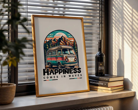 Affiche poster voyage, art van hippie, cadeau aventure, mandala - Essences Agape 81112808