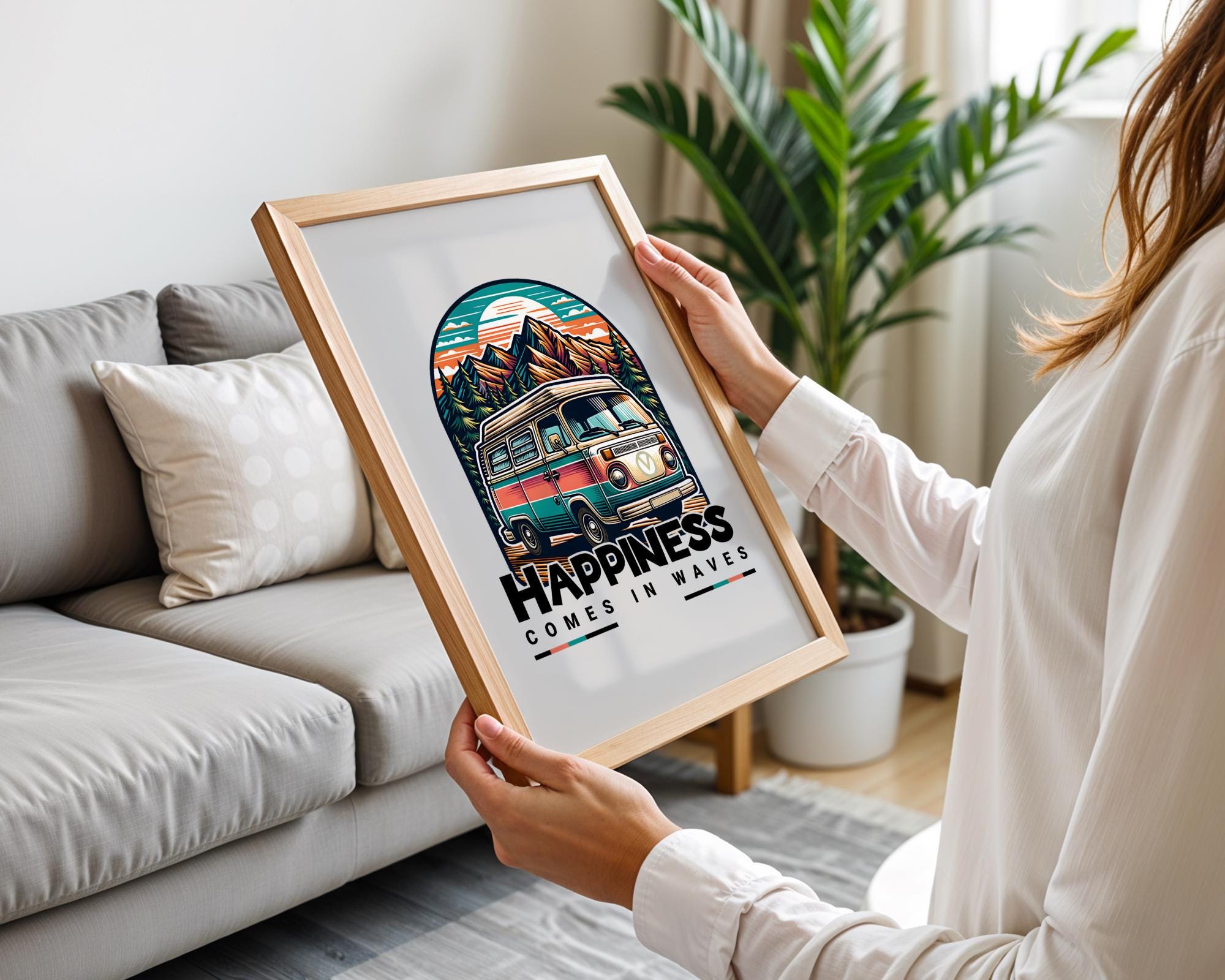 Affiche poster voyage, art van hippie, cadeau aventure, mandala - Essences Agape 36202004