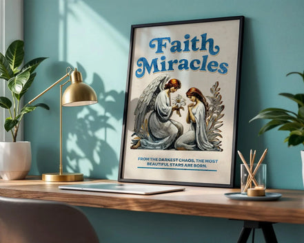 Affiche prières chrétiennes, poster spirituel, art miracle, croyance - Essences Agape 37715548