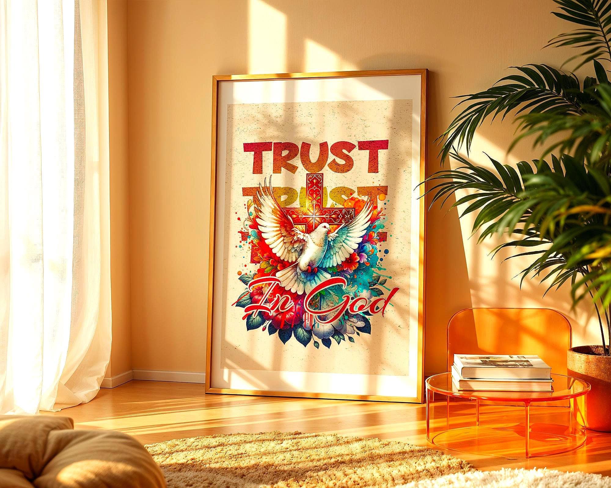 Affiche religieux chrétien, art de foi, poster divine, Dieu, louange - Essences Agape 91365826