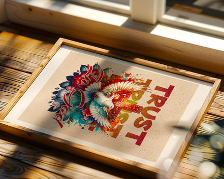 Affiche religieux chrétien, art de foi, poster divine, Dieu, louange - Essences Agape 79120911