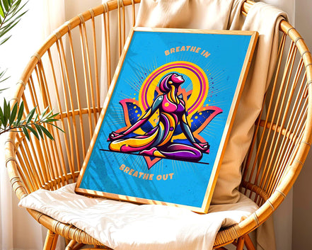 Affiche spirituel, poster méditation, art yoga imprimable, bien-être - Essences Agape 11400485