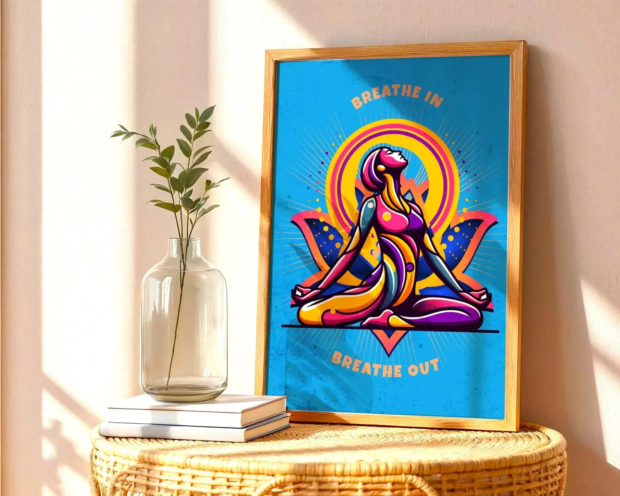 Affiche spirituel, poster méditation, art yoga imprimable, bien-être - Essences Agape 82699300