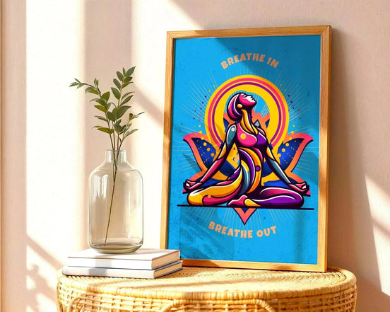 Affiche spirituel, poster méditation, art yoga imprimable, bien-être - Essences Agape 82699300