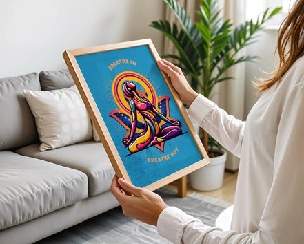 Affiche spirituel, poster méditation, art yoga imprimable, bien-être - Essences Agape 49189617