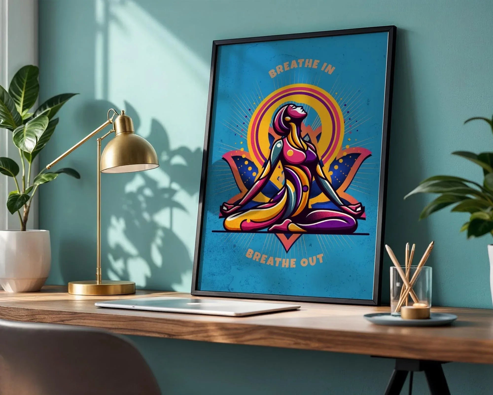 Affiche spirituel, poster méditation, art yoga imprimable, bien-être - Essences Agape 98660602