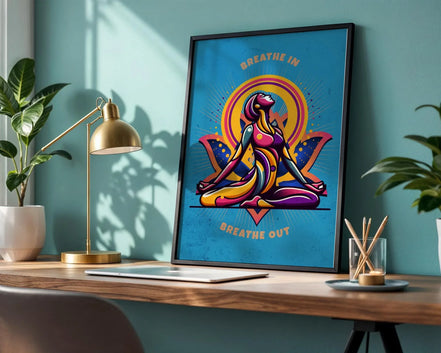 Affiche spirituel, poster méditation, art yoga imprimable, bien-être - Essences Agape 98660602