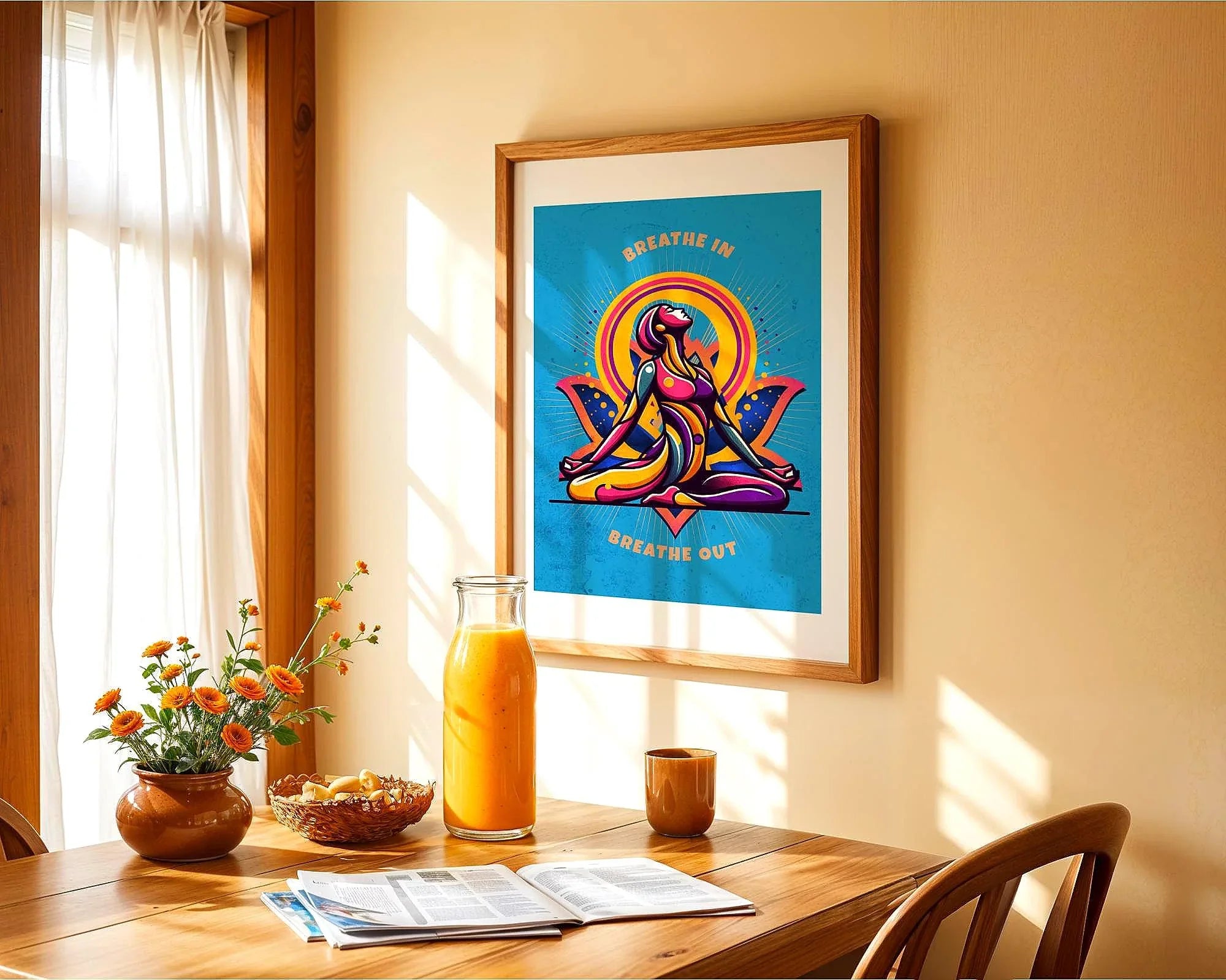 Affiche spirituel, poster méditation, art yoga imprimable, bien-être - Essences Agape 77310259