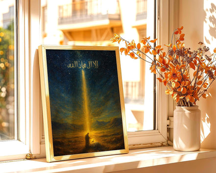 Affiche spirituelle islam, art désert peinture, poster religieux Allah - Essences Agape 11478701