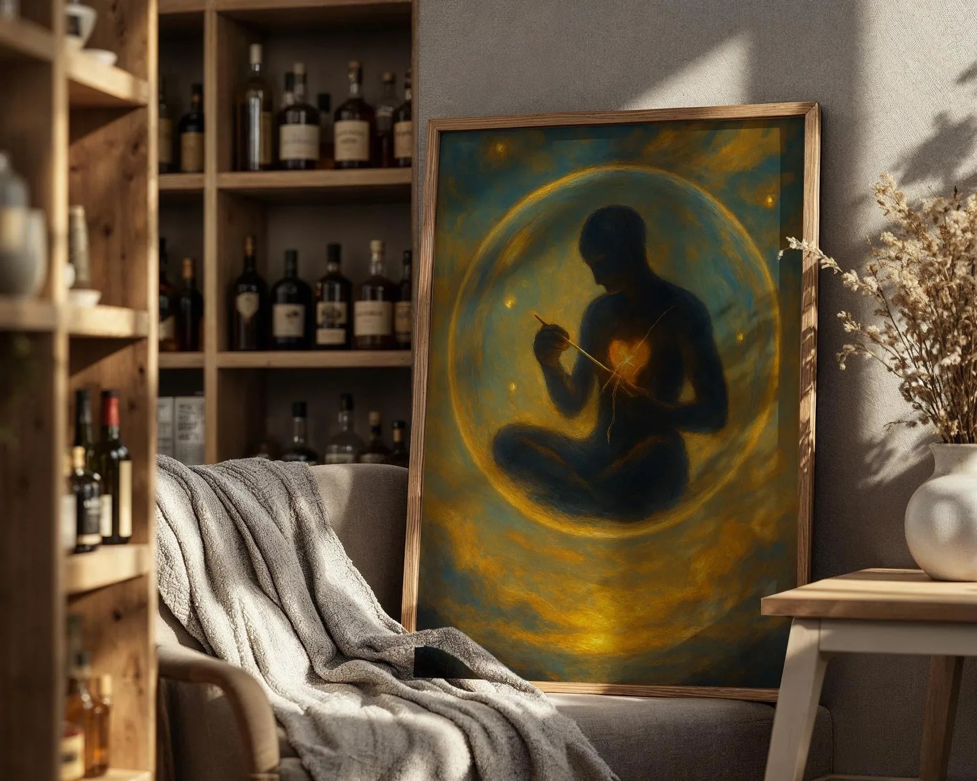 Affiche spirituelle positive, cœur réparé, peinture française art - Essences Agape 86296855