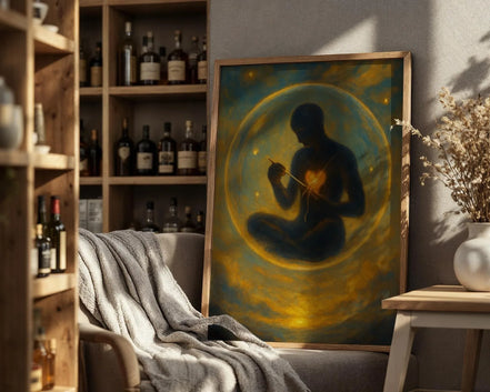 Affiche spirituelle positive, cœur réparé, peinture française art - Essences Agape 86296855