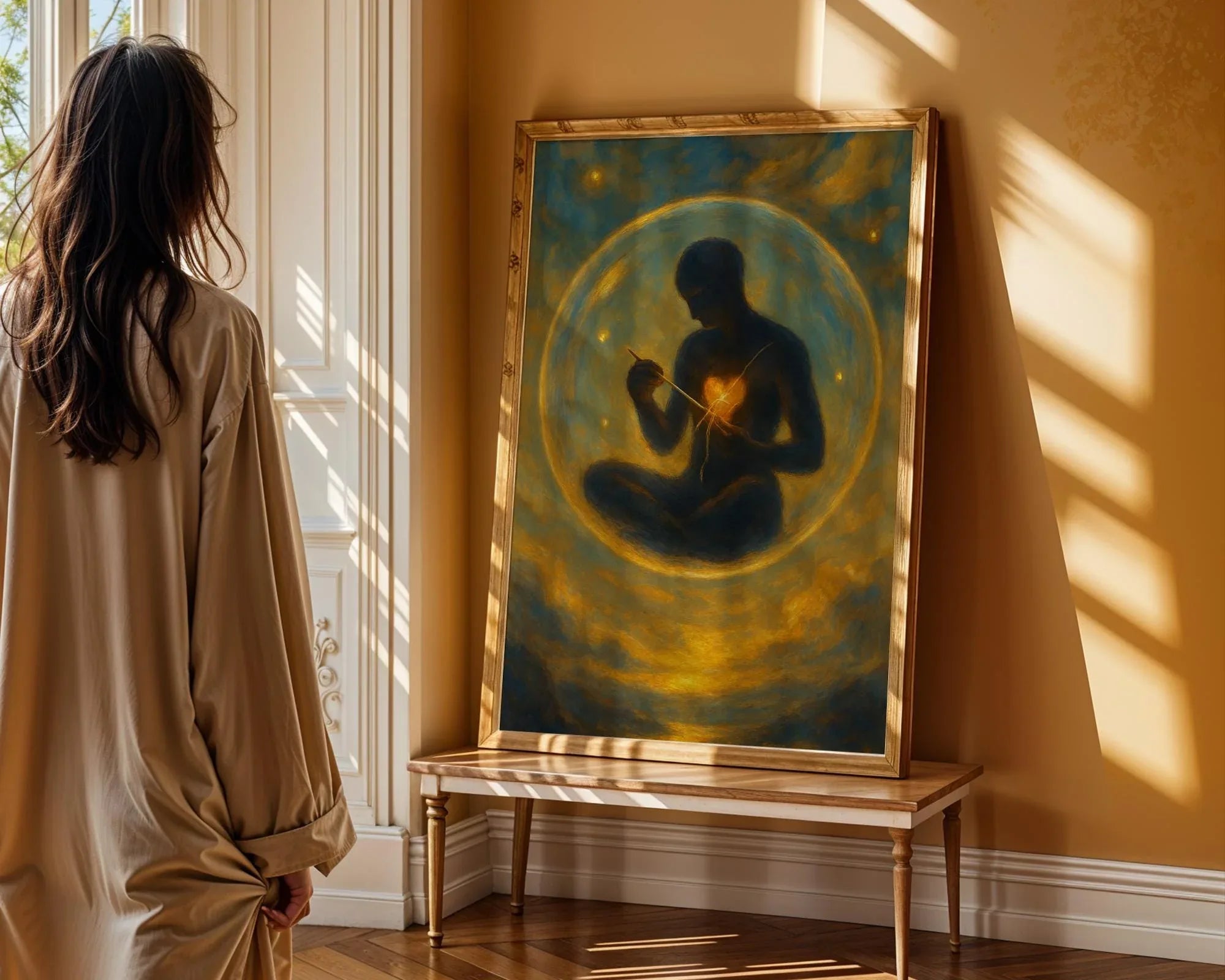 Affiche spirituelle positive, cœur réparé, peinture française art - Essences Agape 3920232