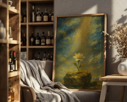 Affiche spirituelle positive, fleur lumière, poster yoga affirmation - Essences Agape 42252163