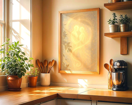 Affiche spirituelle positive, peinture française art, affirmation - Essences Agape 36535850