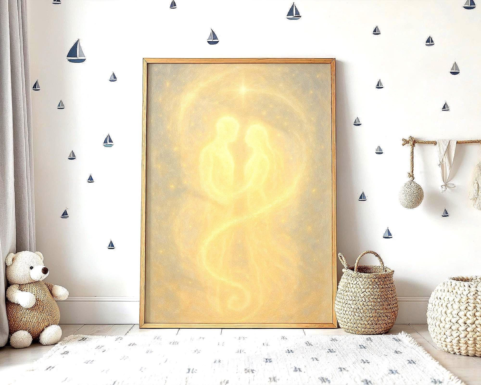 Affiche spirituelle positive, peinture française art, affirmation - Essences Agape 82860098