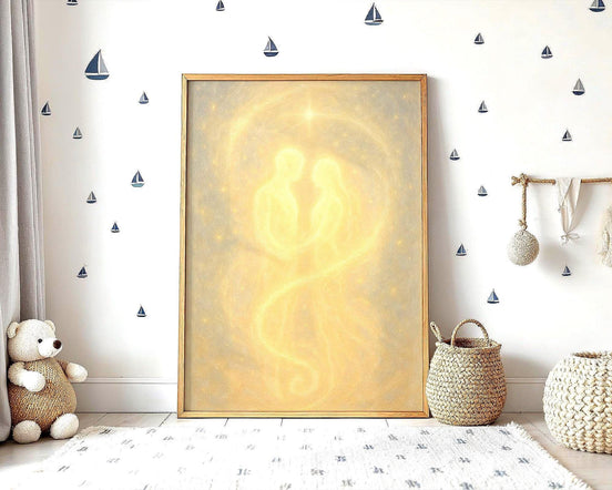 Affiche spirituelle positive, peinture française art, affirmation - Essences Agape 82860098