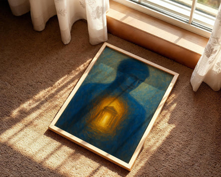 Affiche spirituelle positive, temple intérieur, peinture française art - Essences Agape 96591597