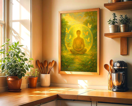 Affiche univers ésotérique, peinture française art, yoga affirmation - Essences Agape 86588349