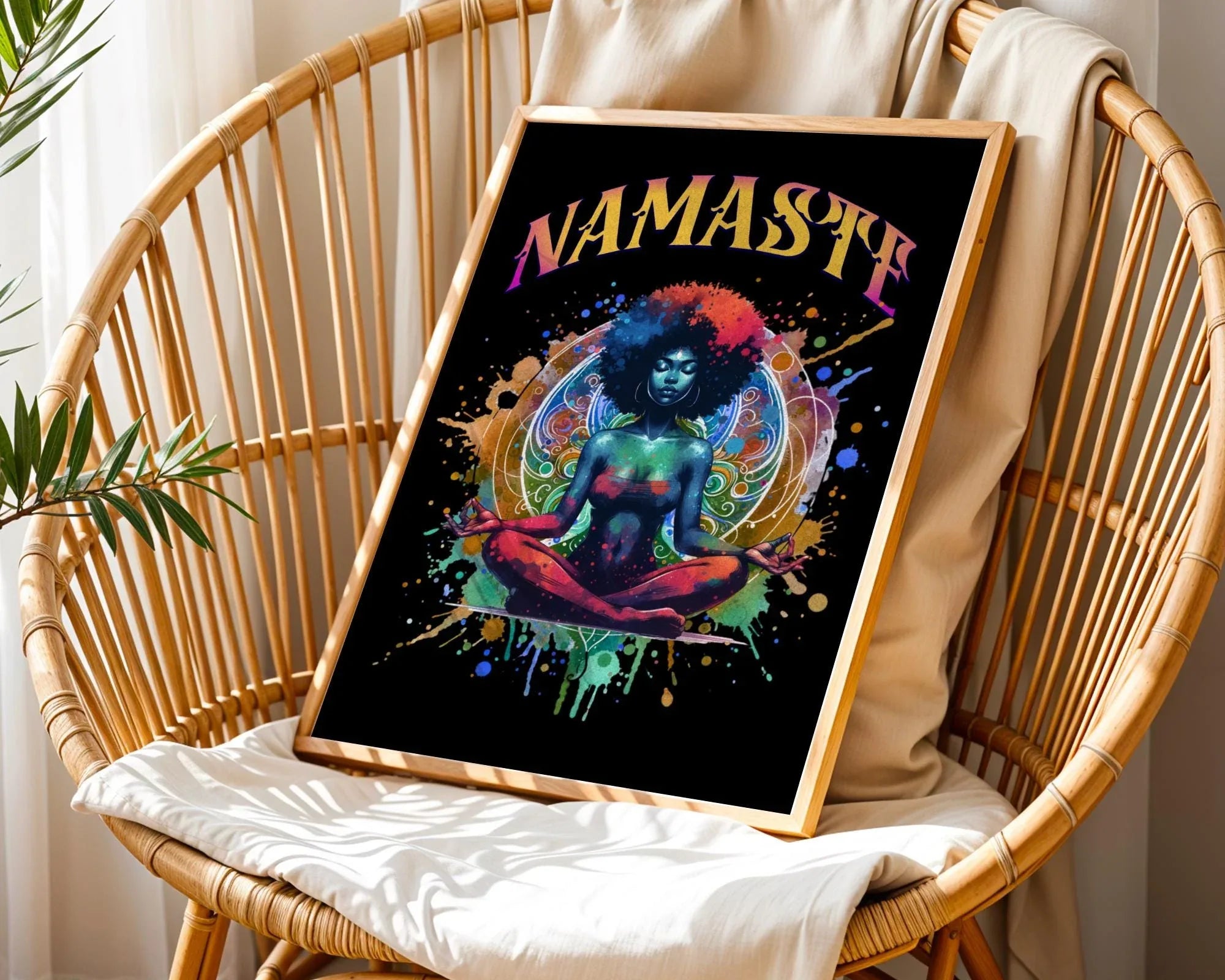 Affiche yoga Namaste, poster méditation, spirituel, positive énergie Essences Agape
