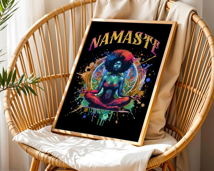 Affiche yoga Namaste, poster méditation, spirituel, positive énergie Essences Agape