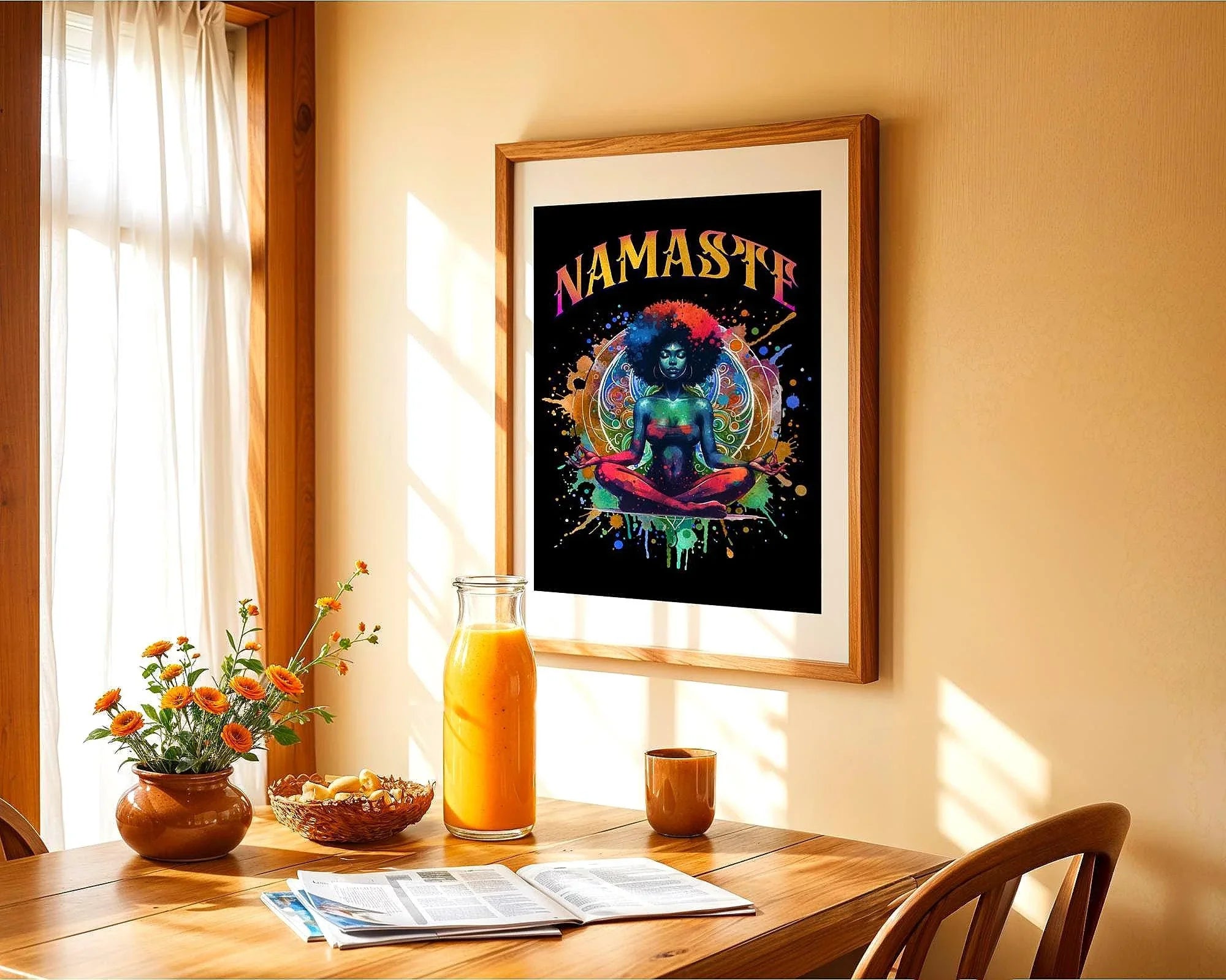 Affiche yoga Namaste, poster méditation, spirituel, positive énergie Essences Agape