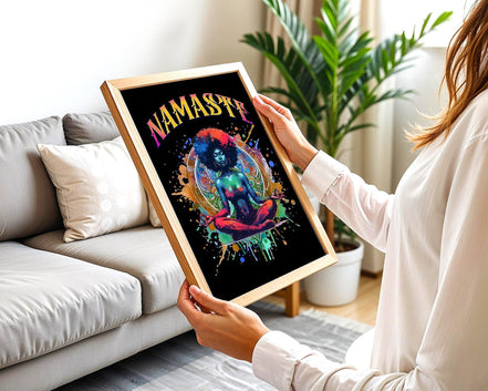 Affiche yoga Namaste, poster méditation, spirituel, positive énergie Essences Agape
