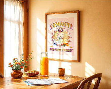 Affiche yoga affirmation, poster méditation, art spirituel, positive - Essences Agape 8956782