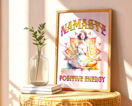 Affiche yoga affirmation, poster méditation, art spirituel, positive - Essences Agape 26299652