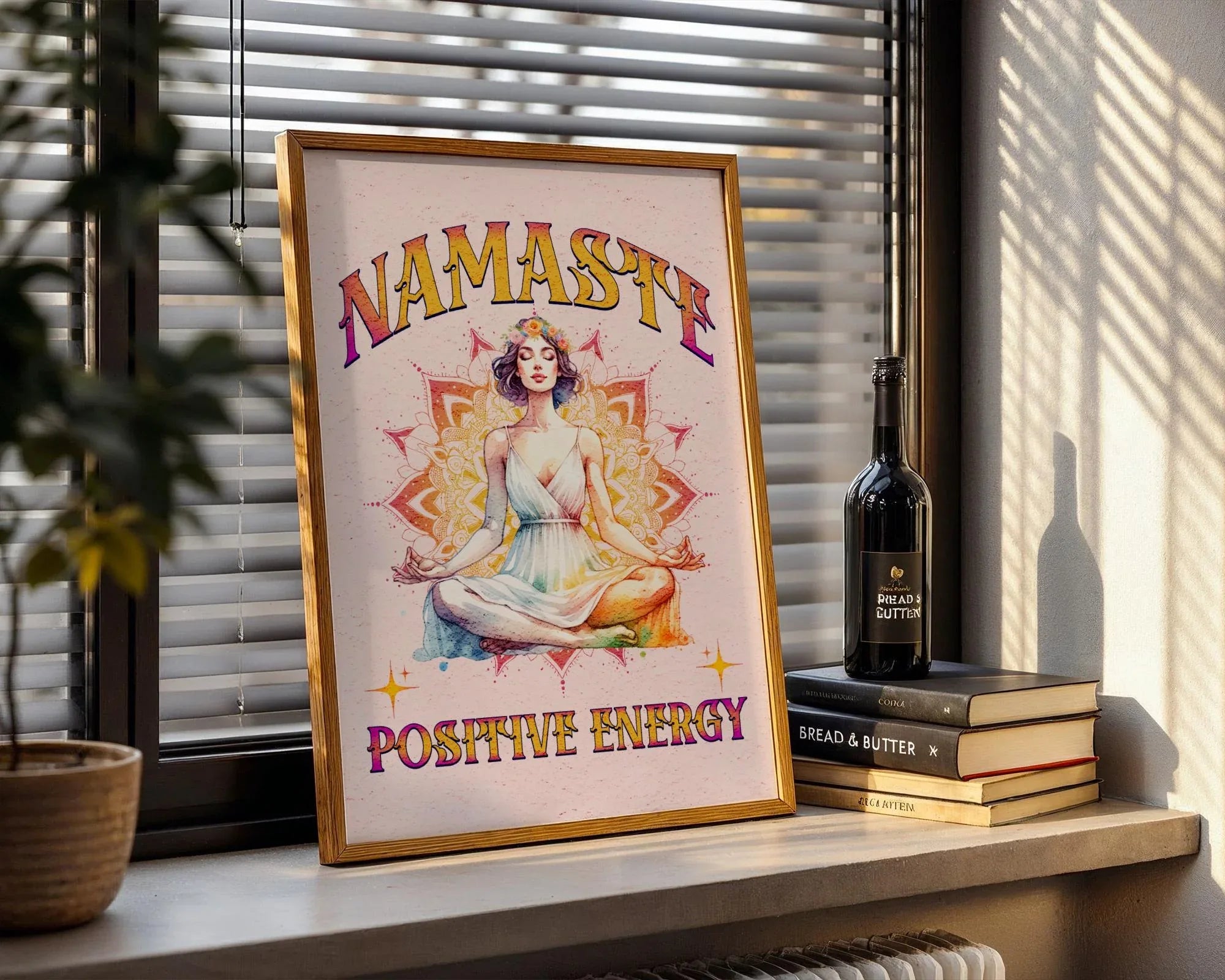 Affiche yoga affirmation, poster méditation, art spirituel, positive - Essences Agape 23365164