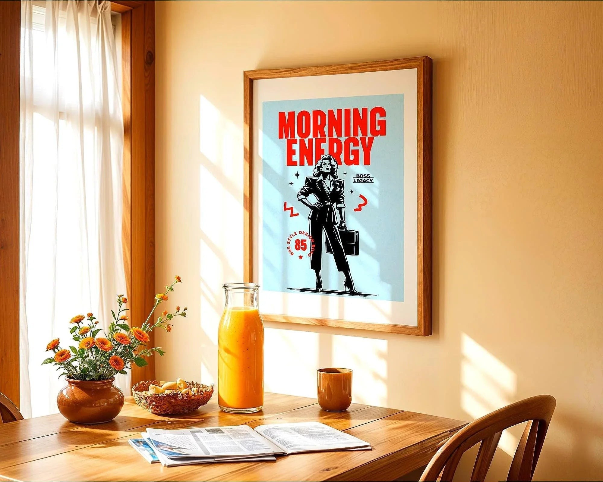 Affiche yoga matin, poster motivation, affiche spirituelle, inspiration Essences Agape