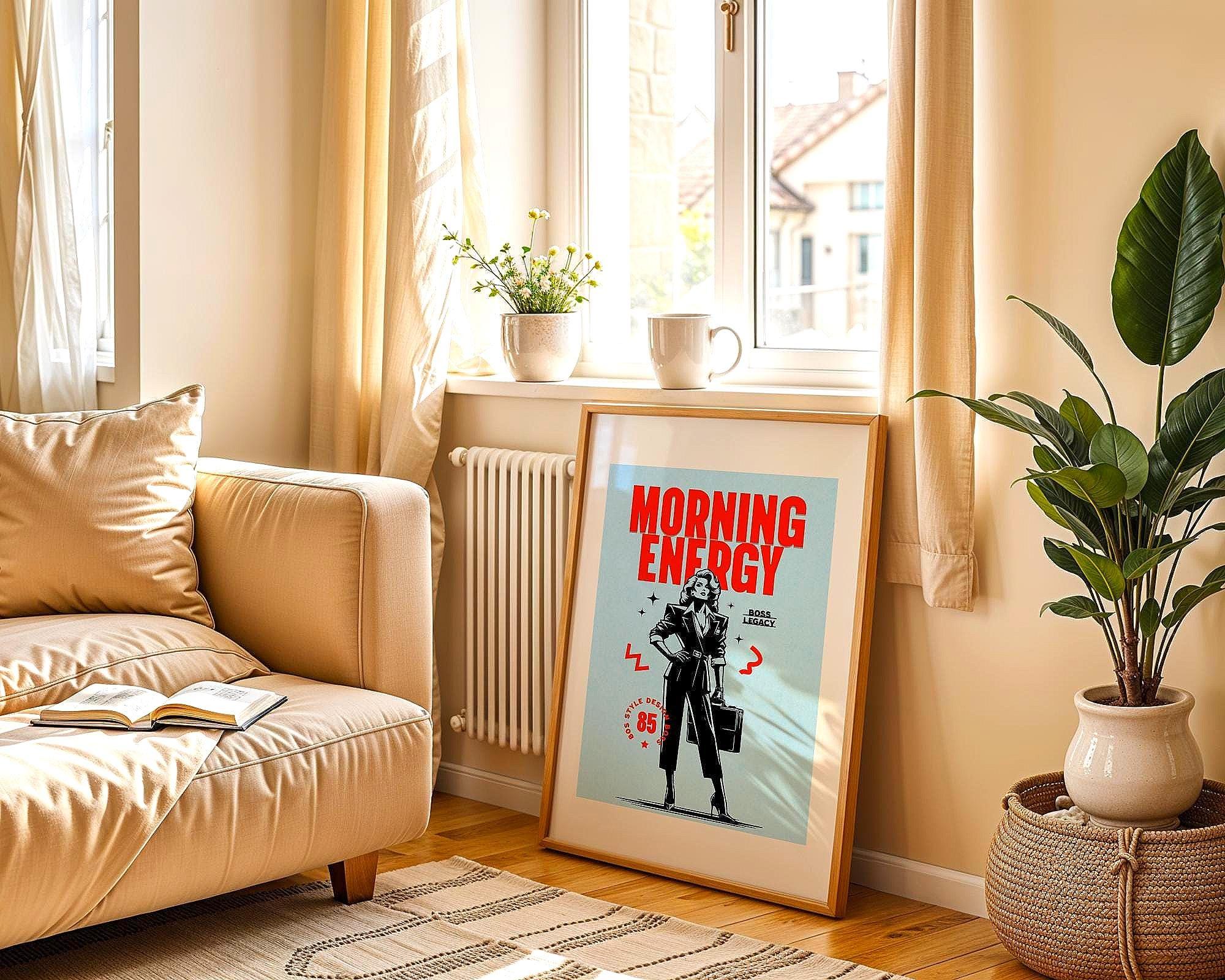 Affiche yoga matin, poster motivation, affiche spirituelle, inspiration Essences Agape