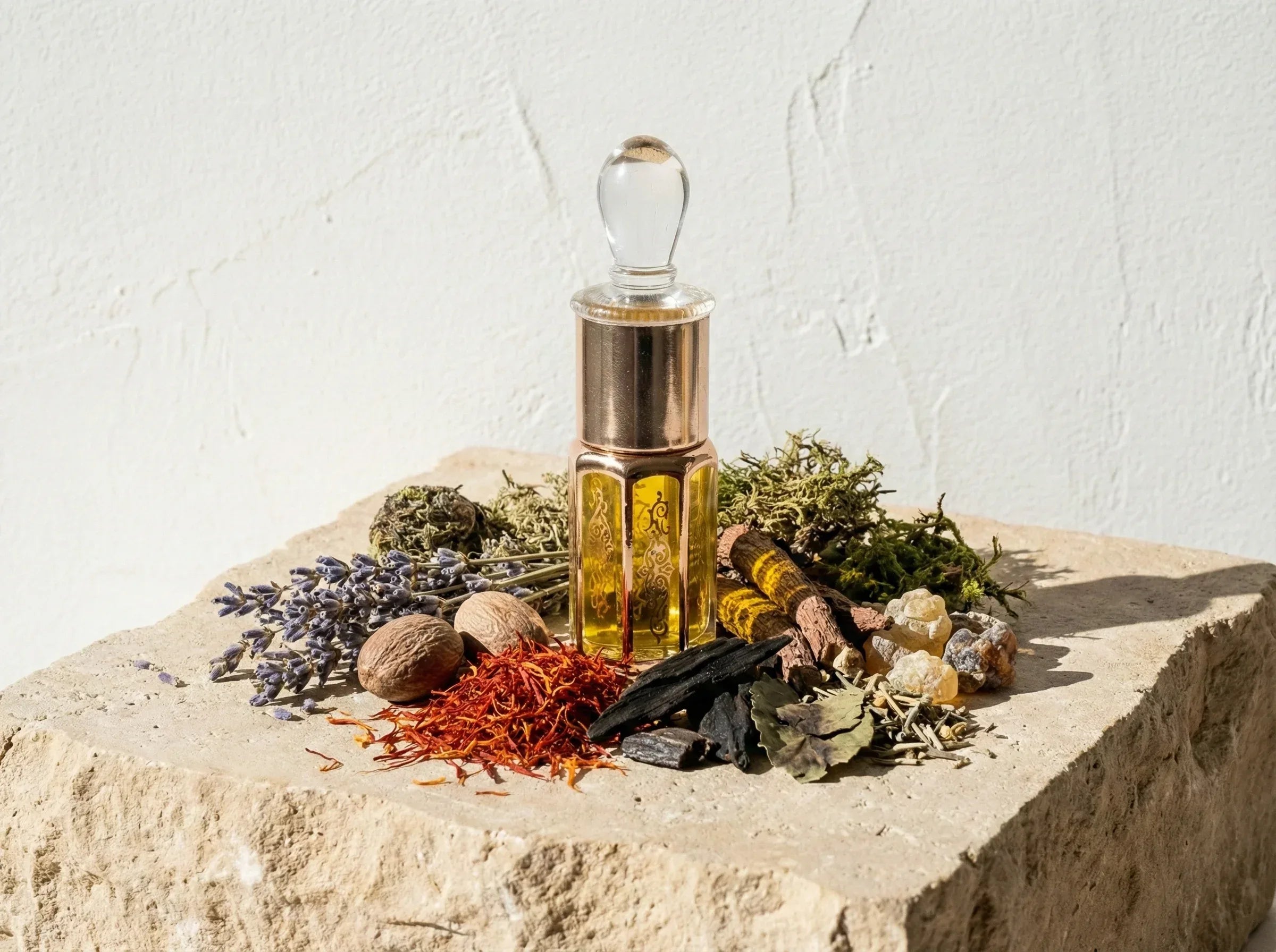 Attar Oud For Grate - Safran, Lavande Noire Pure & Mystère - Essences Agape 35828900