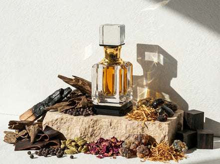 Attar Oud Hamadan - Cuir, Encens, Rose Noire Profonde & Force - Essences Agape 80780367