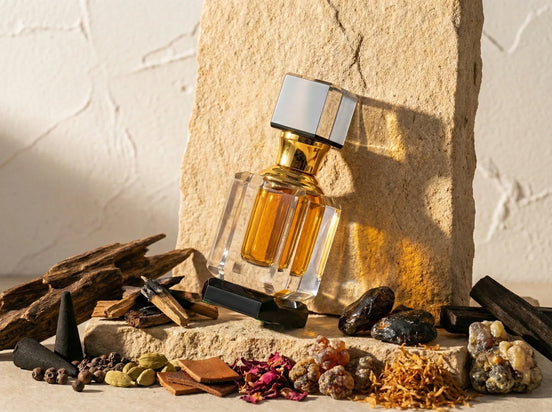 Attar Oud Hamadan - Cuir, Encens, Rose Noire Profonde & Force - Essences Agape 11709443