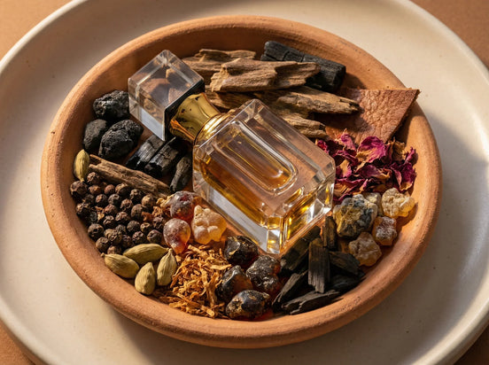 Attar Oud Hamadan - Cuir, Encens, Rose Noire Profonde & Force - Essences Agape 60397656