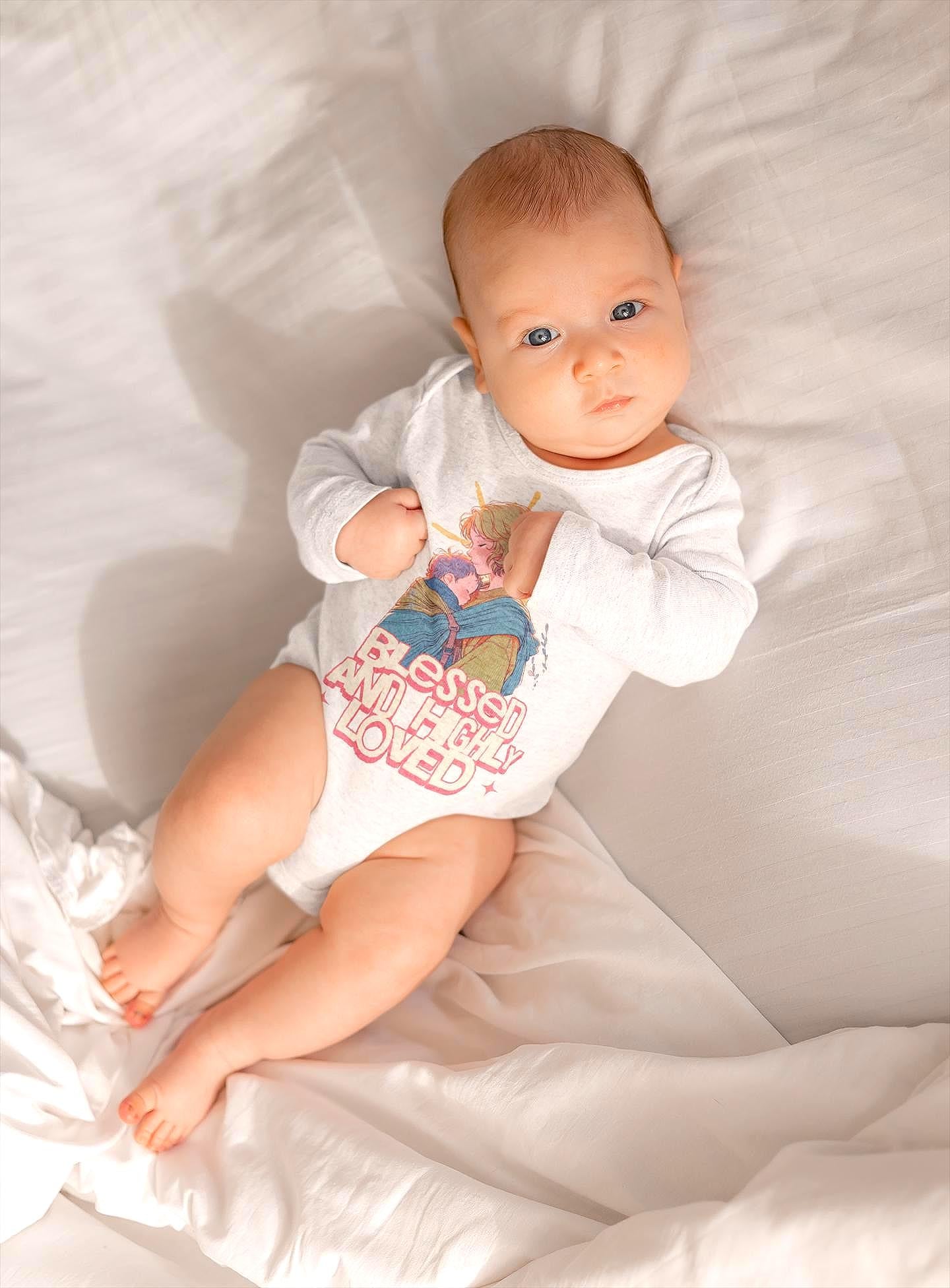 Body bébé à message custom manches longues, body bébé amour maternel - Essences Agape 23075823