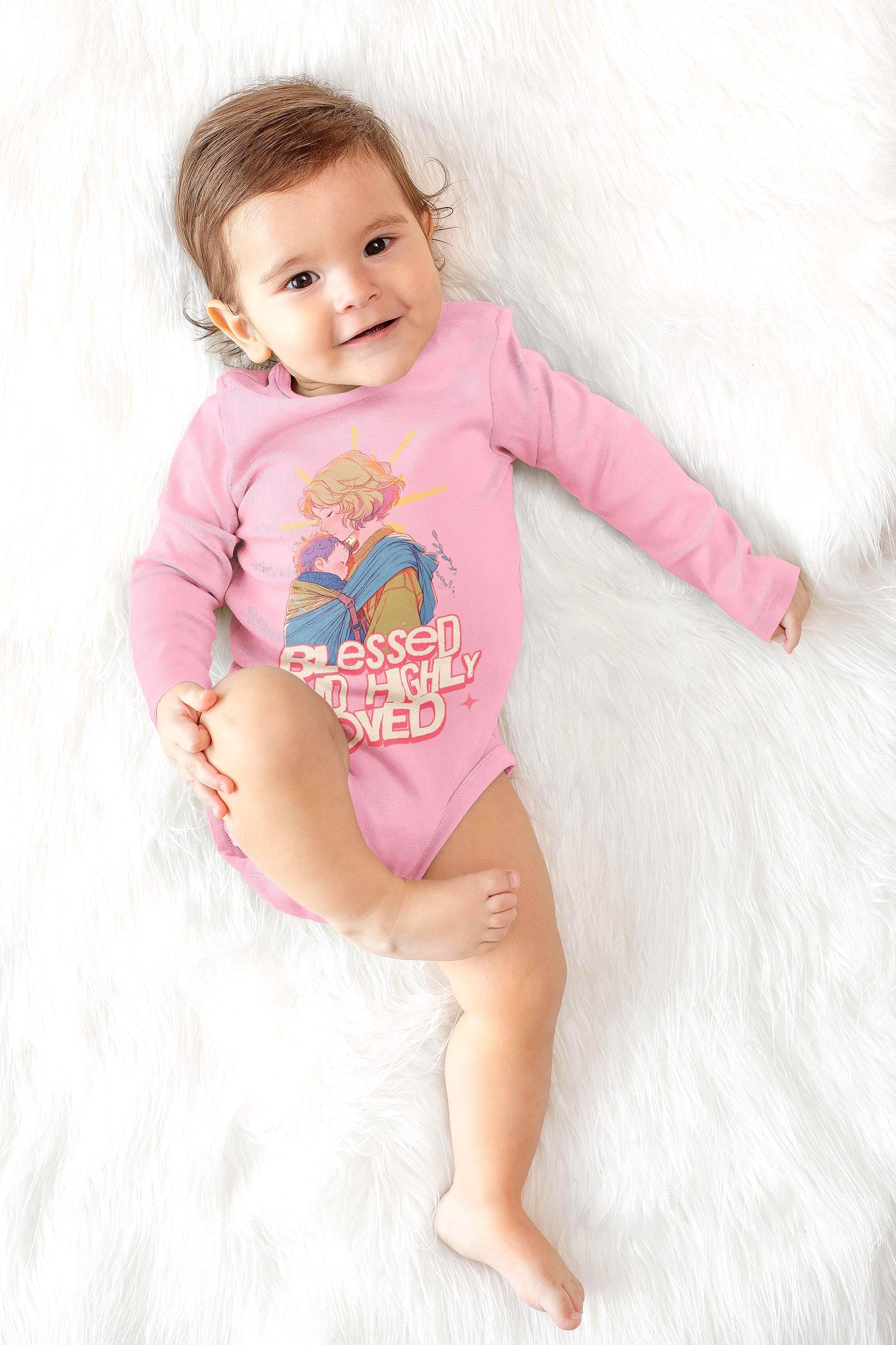 Body bébé à message custom manches longues, body bébé amour maternel - Essences Agape 29652129