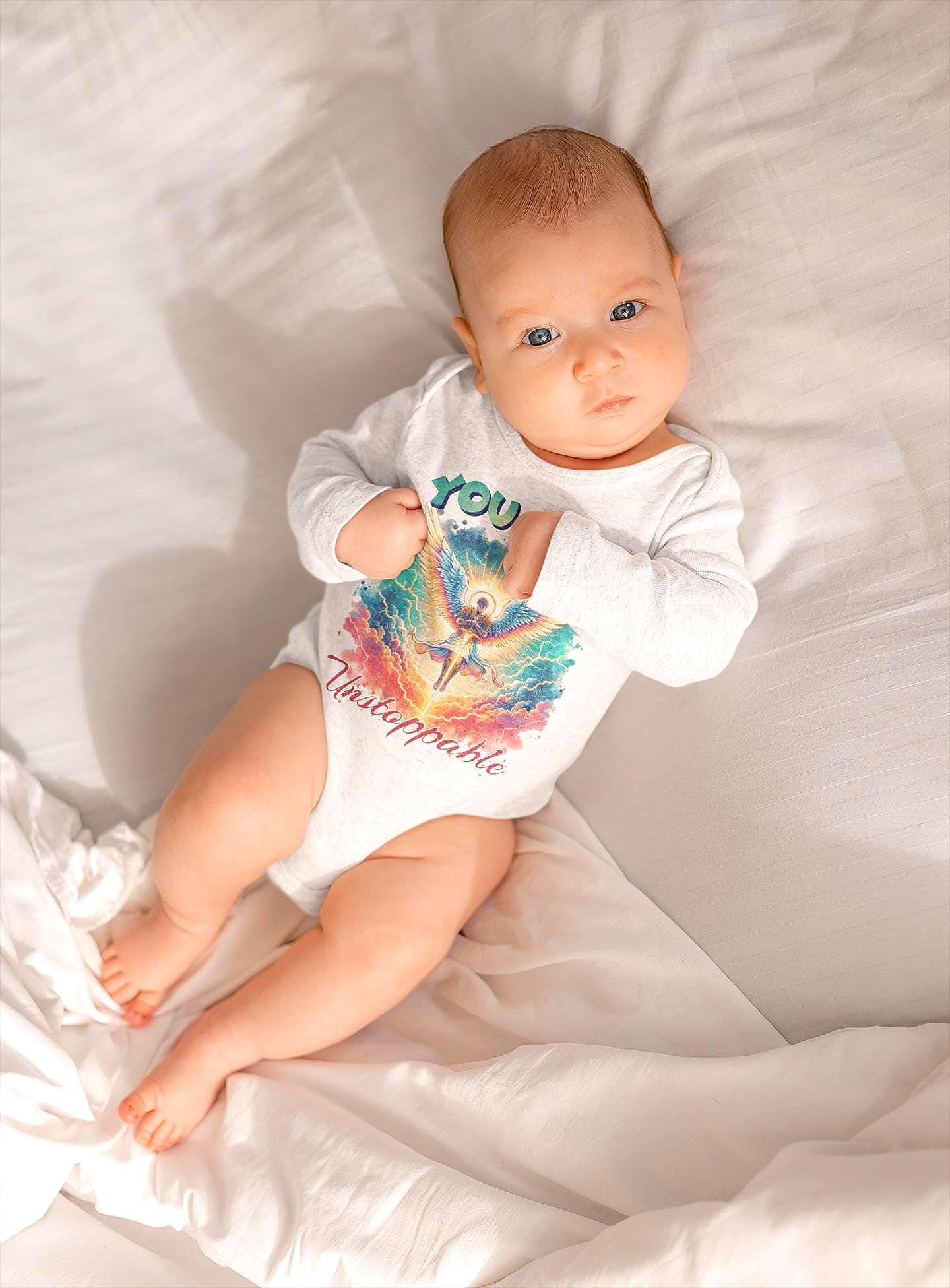 Body bébé à message custom manches longues, body bébé religieux - Essences Agape 19994435