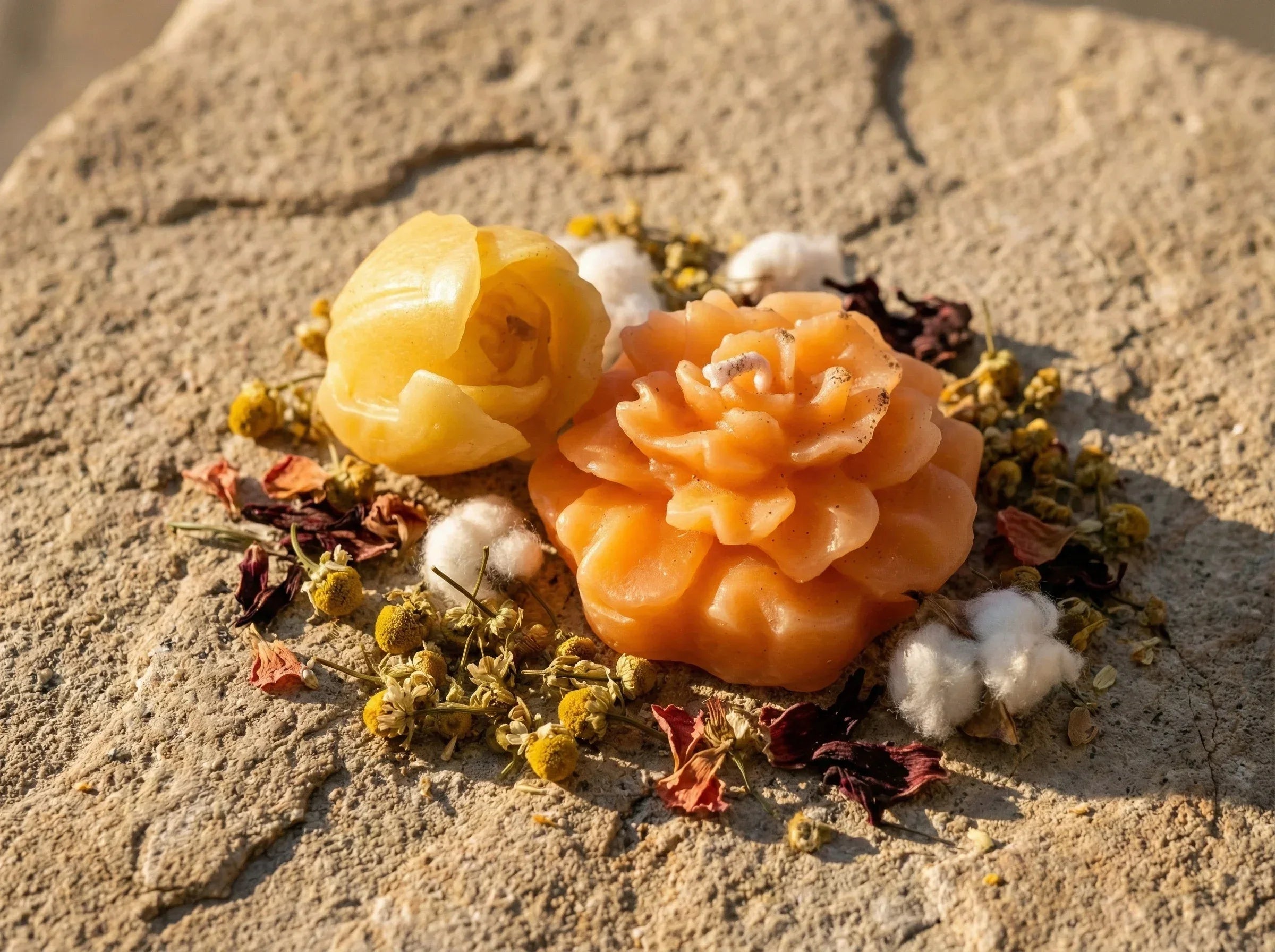 Bougie Artisanale Camomille & Géranium - Cocooning Sacré - Essences Agape 61002546