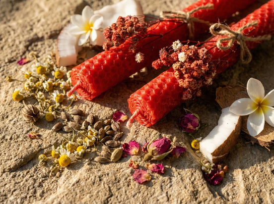 Bougie Artisanale Camomille & Rose - Relaxation & Soin Énergétique - Essences Agape 31521594