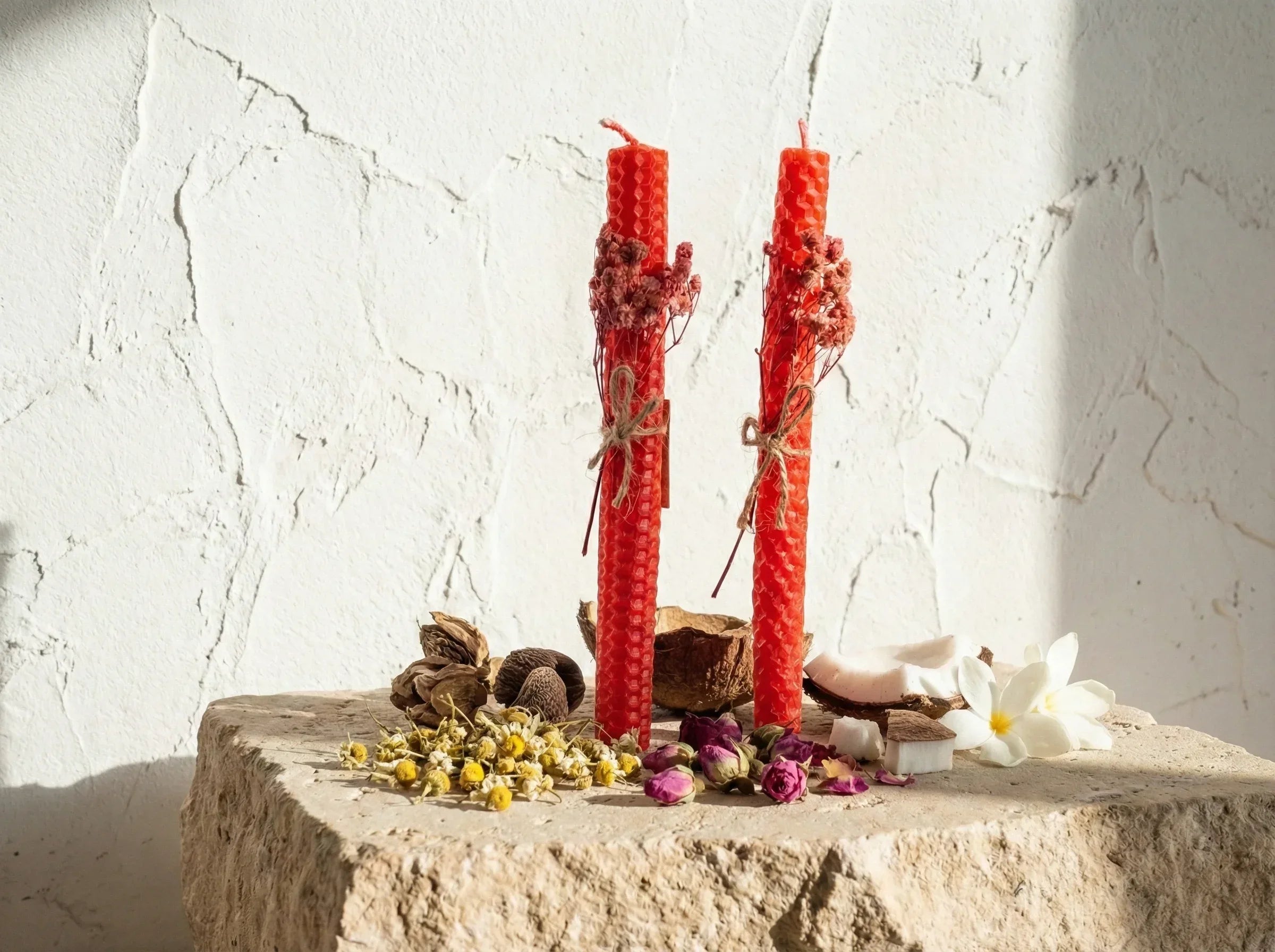 Bougie Artisanale Camomille & Rose - Relaxation & Soin Énergétique - Essences Agape 82584099