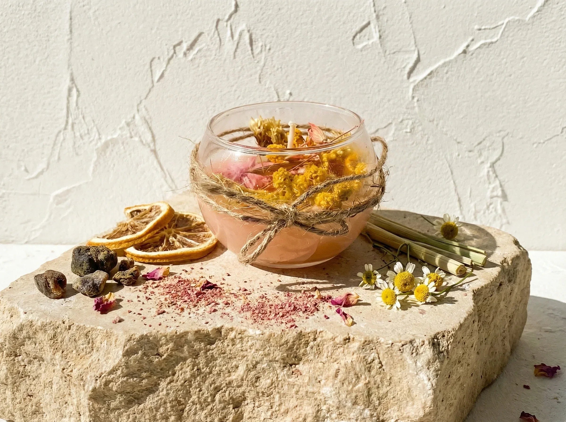 Bougie Artisanale Citronnelle & Musc - Harmonie & Douceur Solaire - Essences Agape 45311941