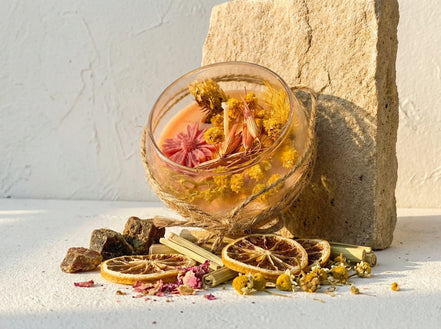 Bougie Artisanale Citronnelle & Musc - Harmonie & Douceur Solaire - Essences Agape 52990097