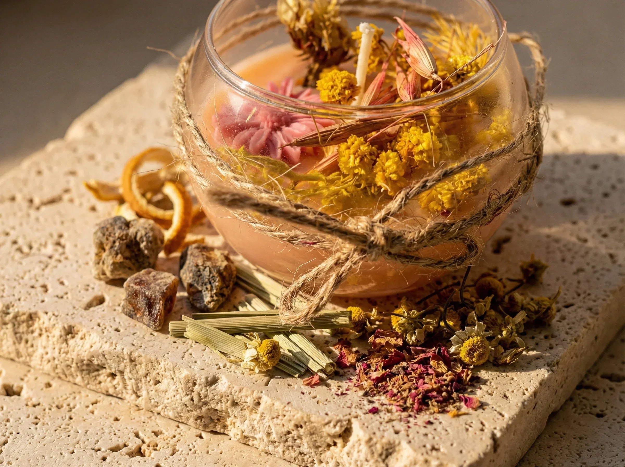 Bougie Artisanale Citronnelle & Musc - Harmonie & Douceur Solaire - Essences Agape 27511910