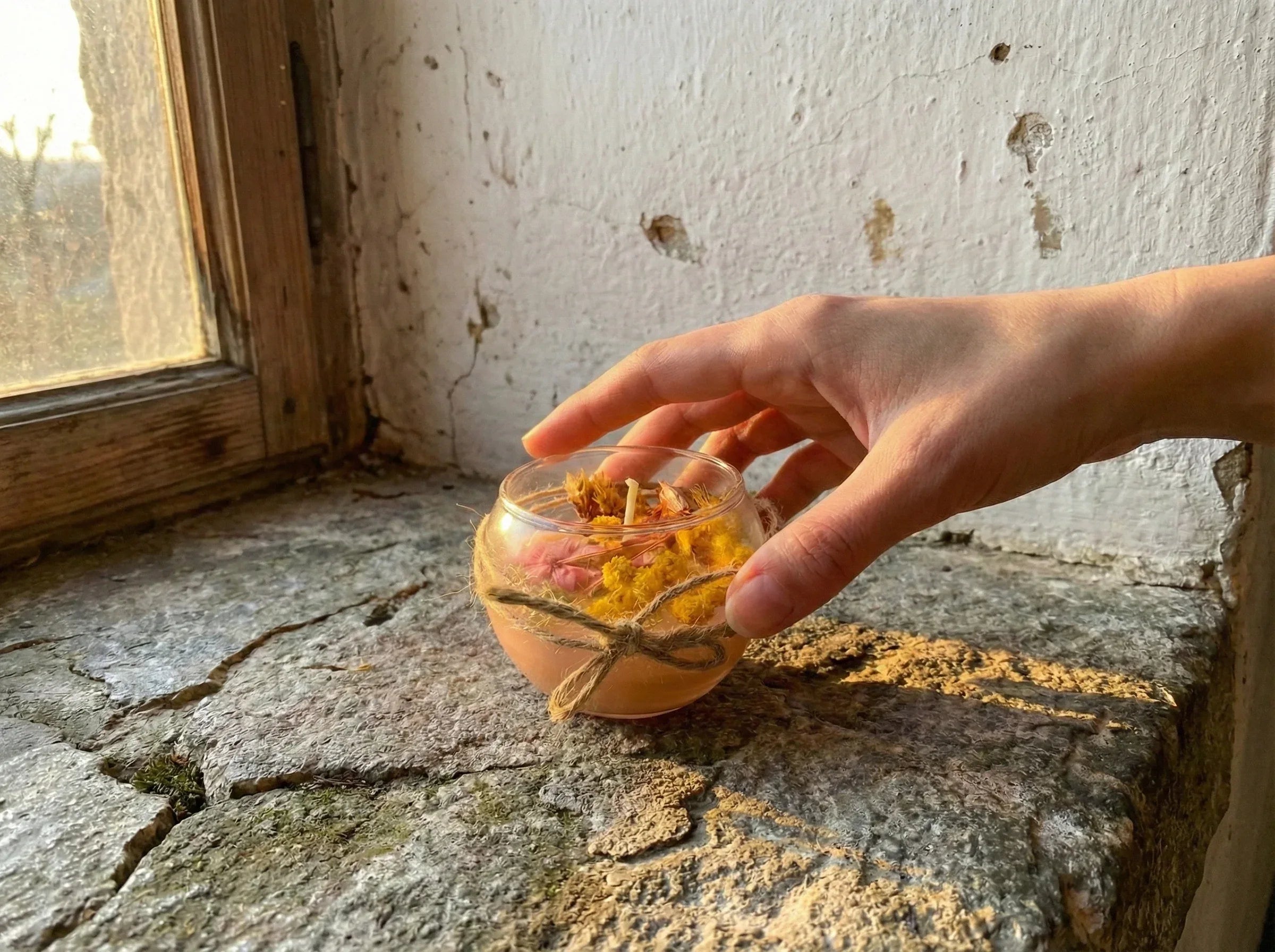 Bougie Artisanale Citronnelle & Musc - Harmonie & Douceur Solaire - Essences Agape 30662245