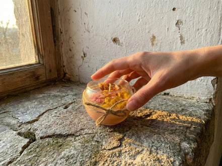 Bougie Artisanale Citronnelle & Musc - Harmonie & Douceur Solaire - Essences Agape 30662245