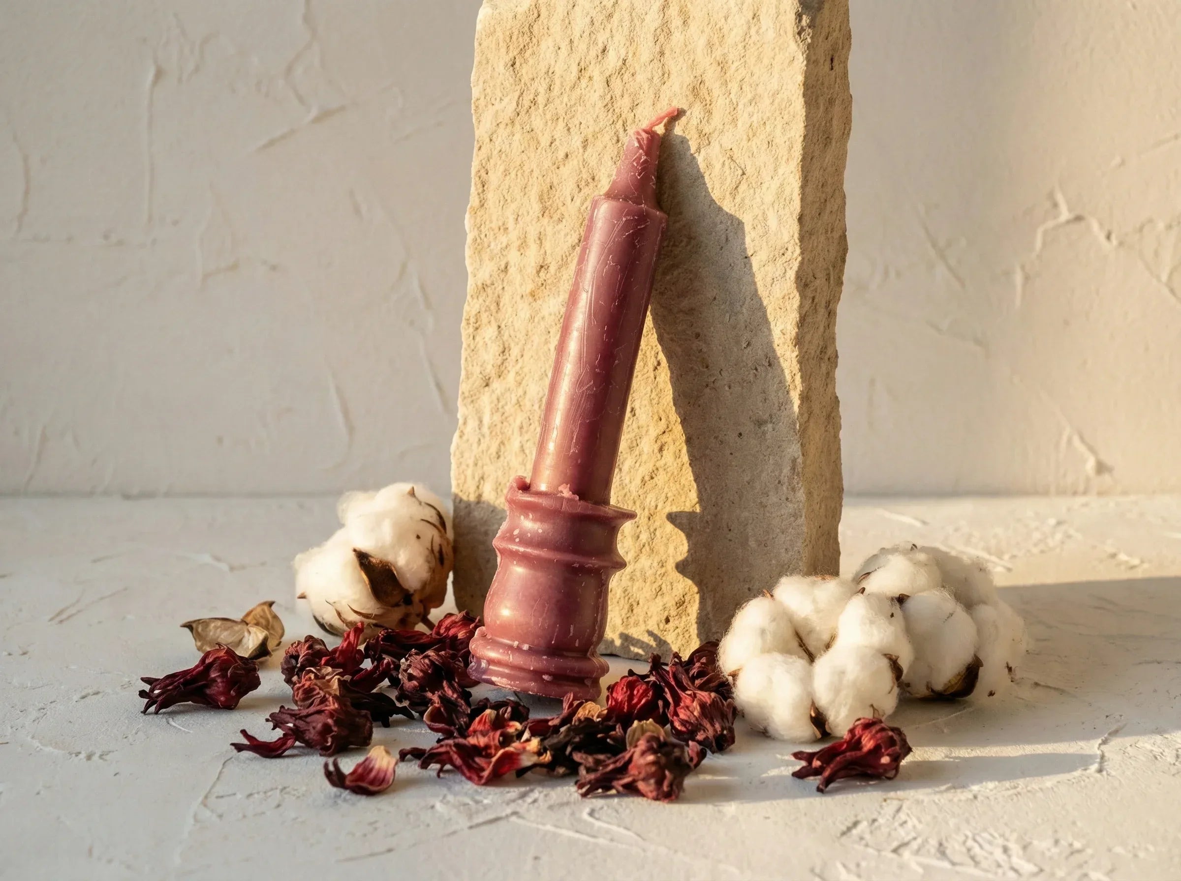 Bougie Artisanale Hibiscus & Coton - Harmonie & Douceur textile - Essences Agape 65518467