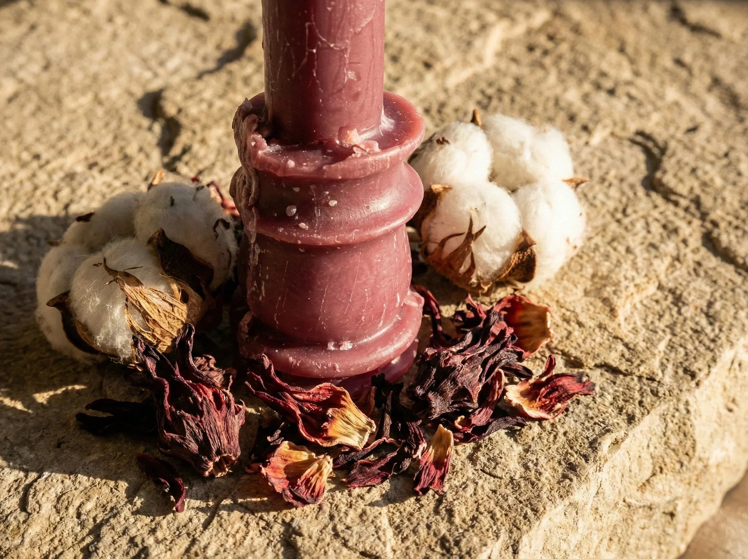 Bougie Artisanale Hibiscus & Coton - Harmonie & Douceur textile - Essences Agape 36185835